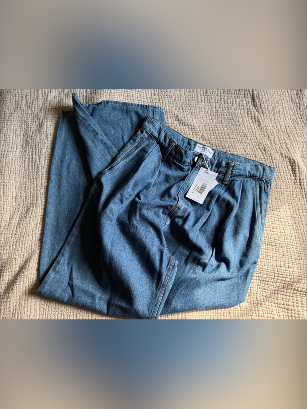 10 Crosby Derek Lam Medium Blue High-Waist Super Wide-Leg Jeans-comfortable!!!